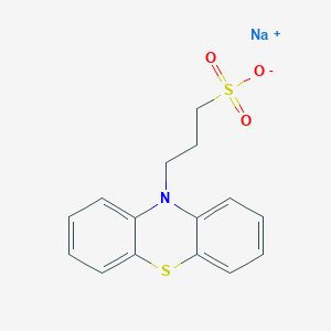 molecular formula C15H14NNaO3S2 B1678328 sodium 3-(10H-phenothiazin-10-yl)propane-1-sulfonate CAS No. 101199-38-6