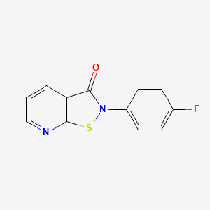 molecular formula C12H7FN2OS B1678330 2-(4-氟苯基)异噻唑并[5,4-b]吡啶-3(2H)-酮 CAS No. 158093-65-3
