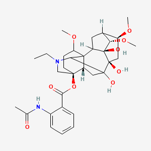 molecular formula C32H44N2O9 B1678334 Deacetyllappoconitine CAS No. 83685-20-5