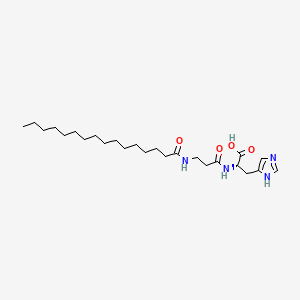 molecular formula C25H44N4O4 B1678347 Palmitoyl carnosine CAS No. 324755-72-8