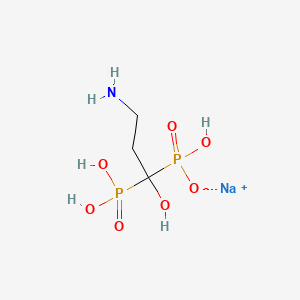 molecular formula C3H10NNaO7P2 B1678368 Pamidronate monosodium CAS No. 89131-02-2