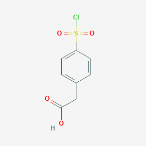 molecular formula C8H7ClO4S B016784 [4-(Chlorosulfonyl)phenyl]acetic acid CAS No. 22958-99-2