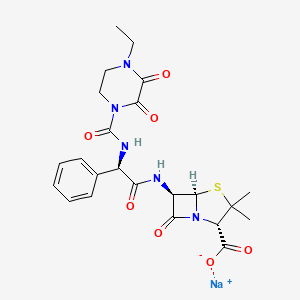 molecular formula C23H26N5NaO7S B1678401 Piperacillin sodium CAS No. 59703-84-3