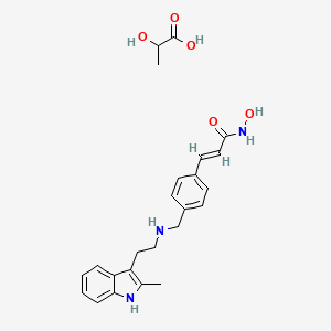 molecular formula C24H29N3O5 B1678404 Panobinostat lactate CAS No. 960055-56-5