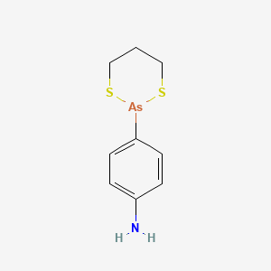 molecular formula C9H12AsNS2 B1678413 2-(4-Aminophenyl)-1,3,2-dithiarsinane CAS No. 256348-71-7