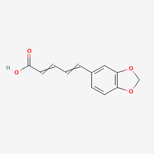 molecular formula C12H10O4 B1678433 5-(1,3-Benzodioxol-5-yl)penta-2,4-dienoic acid CAS No. 5285-18-7