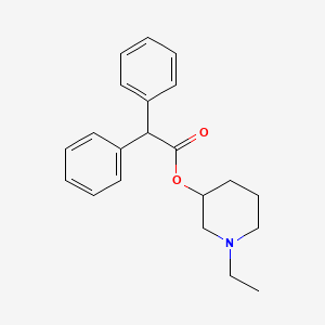 molecular formula C21H25NO2 B1678434 Piperidolate CAS No. 82-98-4