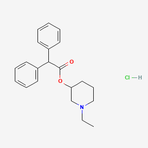 molecular formula C21H26ClNO2 B1678435 Piperidolate hydrochloride CAS No. 129-77-1