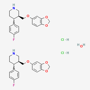 molecular formula C19H23ClFNO4 B1678476 Paroxetine hydrochloride, United States PharmacopeiaReference Standard CAS No. 110429-35-1