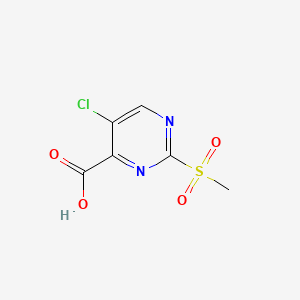 molecular formula C6H5ClN2O4S B1678499 5-Chloro-2-(methylsulfonyl)pyrimidine-4-carboxylic acid CAS No. 38275-34-2