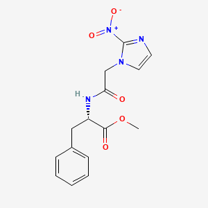 molecular formula C15H16N4O5 B1678502 methyl (2S)-2-[[2-(2-nitroimidazol-1-yl)acetyl]amino]-3-phenylpropanoate CAS No. 140448-29-9