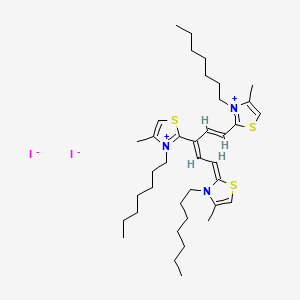 molecular formula C38H61I2N3S3 B1678518 (2E)-2-[(2E,4E)-3,5-bis(3-heptyl-4-methyl-1,3-thiazol-3-ium-2-yl)penta-2,4-dienylidene]-3-heptyl-4-methyl-1,3-thiazole;diiodide CAS No. 3571-88-8