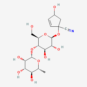 2-Cyclopentene-1-carbonitrile, 1-((4-O-(6-deoxy-beta-D-mannopyranosyl)-beta-D-glucopyranosyl)oxy)-4-hydroxy-