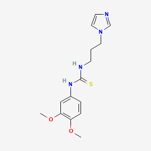 molecular formula C15H20N4O2S B1678567 1-(3,4-Dimethoxyphenyl)-3-[3-(1h-Imidazol-1-Yl)propyl]thiourea CAS No. 790663-33-1