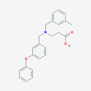 molecular formula C24H25NO3 B1678575 3-[(3-methylphenyl)methyl-[(3-phenoxyphenyl)methyl]amino]propanoic Acid CAS No. 434910-94-8
