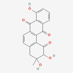molecular formula C19H14O6 B1678589 2,3,8-Trihydroxy-3-methyl-2,4-dihydrobenzo[a]anthracene-1,7,12-trione CAS No. 102674-89-5