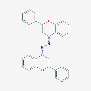 molecular formula C30H24N2O2 B167859 2,3-Dihydro-2-phenyl-4-benzopyrone (2,3-dihydro-2-phenyl-4H-1-benzopyran-4-ylidene)hydrazone CAS No. 1692-45-1