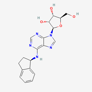 molecular formula C19H21N5O4 B1678591 N-[(1R)-2,3-Dihydro-1H-inden-1-yl]-adenosine CAS No. 96392-15-3