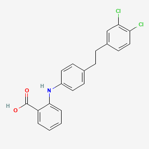 molecular formula C21H17Cl2NO2 B1678593 2-[[4-[2-(3,4-Dichlorophenyl)ethyl]phenyl]amino]benzoic acid CAS No. 313674-97-4