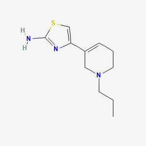 molecular formula C11H17N3S B1678594 4-(1,2,5,6-Tetrahydro-1-propyl-3-pyridinyl)-2-thiazolamine CAS No. 108351-90-2