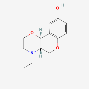molecular formula C14H19NO3 B1678606 (4aS,10bS)-4-propyl-3,4a,5,10b-tetrahydro-2H-chromeno[4,3-b][1,4]oxazin-9-ol CAS No. 123594-64-9