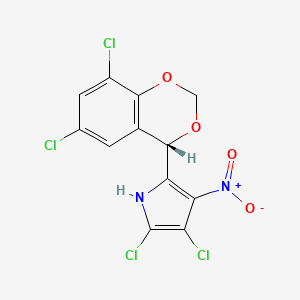 molecular formula C12H6Cl4N2O4 B1678608 Pyrroxamycin CAS No. 105888-54-8