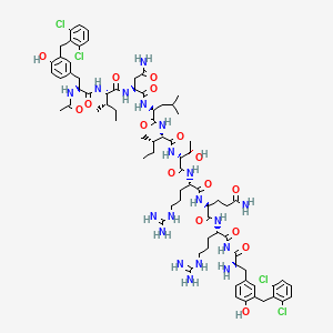 molecular formula C77H108Cl4N18O17 B1678612 Ac-Tyr-3-(Cl2-bzl)-ile-asn-leu-ile-D-thr-arg-gln-arg-tyr-3-(Cl2Bzl)-NH2 CAS No. 146999-93-1
