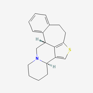 molecular formula C19H21NS B1678618 trans-(+-)-2,3,4,4a,7,8,12b,13-Octahydro-1H-6-thia-13a-azabenzo(f)naphth(1,2,3-cd)azulene CAS No. 76865-42-4