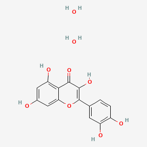 molecular formula C15H10O7.2H2O<br>C15H14O9 B1678632 Quercetin Dihydrate CAS No. 6151-25-3