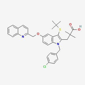 molecular formula C34H35ClN2O3S B1678637 Quiflapon CAS No. 136668-42-3