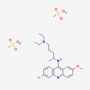 molecular formula C25H38ClN8O7S2 B1678642 Quinacrine methanesulfonate CAS No. 316-05-2