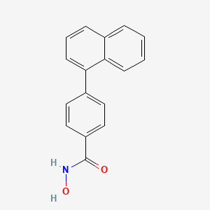 molecular formula C17H13NO2 B1678669 N-羟基-4-(萘-1-基)苯甲酰胺 CAS No. 106359-61-9