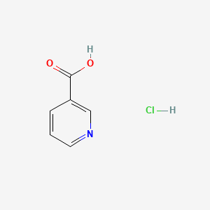 molecular formula C6H5NO2.ClH<br>C6H6ClNO2 B1678674 Niacin hydrochloride CAS No. 636-79-3