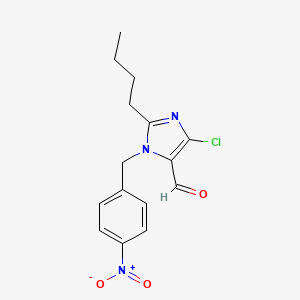 molecular formula C15H16ClN3O3 B1678676 2-Butyl-5-chloro-3-(4-nitro-benzyl)-3h-imidazole-4-carbaldehyde CAS No. 114773-20-5