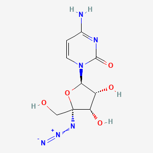 molecular formula C9H12N6O5 B1678695 4'-Azidocytidine CAS No. 478182-28-4