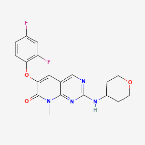 molecular formula C19H18F2N4O3 B1678696 6-(2,4-Difluorophenoxy)-8-methyl-2-(tetrahydro-2h-pyran-4-ylamino)pyrido[2,3-d]pyrimidin-7(8h)-one CAS No. 449811-92-1