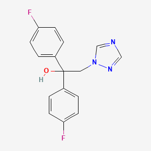molecular formula C16H13F2N3O B1678697 1H-1,2,4-Triazole-1-ethanol, alpha,alpha-bis(4-fluorophenyl)- CAS No. 76674-14-1