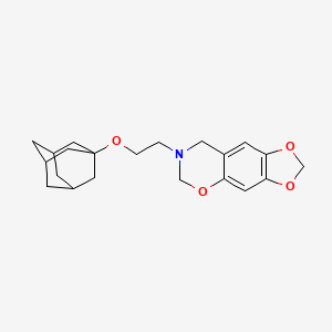 molecular formula C21H27NO4 B1678705 7-[2-(1-Adamantyloxy)ethyl]-6,8-dihydro-[1,3]dioxolo[4,5-g][1,3]benzoxazine CAS No. 688352-84-3