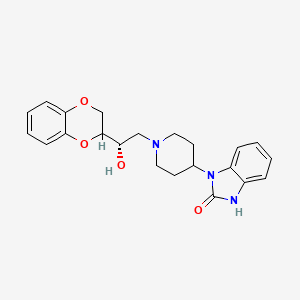 B1678707 3-[1-[(2S)-2-(2,3-dihydro-1,4-benzodioxin-3-yl)-2-hydroxyethyl]piperidin-4-yl]-1H-benzimidazol-2-one CAS No. 55806-43-4