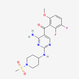 molecular formula C18H21F2N5O4S B1678716 R547 CAS No. 741713-40-6