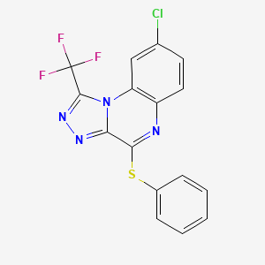 molecular formula C16H8ClF3N4S B1678725 R-7050 