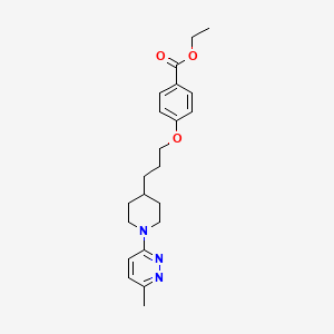 molecular formula C22H29N3O3 B1678728 (Methylpyridazine piperidine propyloxyphenyl)ethylacetate CAS No. 124436-97-1