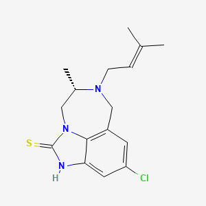 molecular formula C16H20ClN3S B1678732 4-Chloro-8-methyl-7-(3-methyl-but-2-enyl)-6,7,8,9-tetrahydro-2H-2,7,9A-triaza-benzo[CD]azulene-1-thione CAS No. 126347-69-1