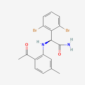 molecular formula C17H16Br2N2O2 B1678777 UNII-X1KA97Q99G CAS No. 163435-77-6