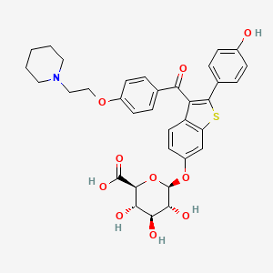 molecular formula C34H35NO10S B1678789 Raloxifene 6-glucuronide CAS No. 174264-50-7