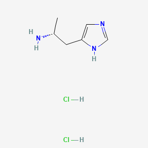 molecular formula C6H13Cl2N3 B1678790 (R)-1-(1H-咪唑-4-基)丙烷-2-胺二盐酸盐 CAS No. 75614-89-0