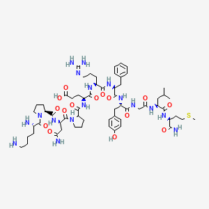 molecular formula C62H95N17O15S B1678804 Lys-pro-asn-pro-glu-arg-phe-tyr-gly-leu-met-NH2 CAS No. 139446-71-2