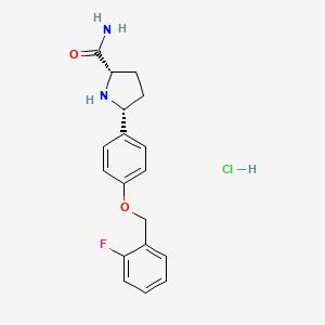 molecular formula C18H20ClFN2O2 B1678832 Raxatrigine hydrochloride CAS No. 934240-31-0