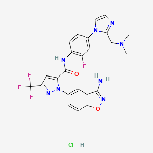 molecular formula C24H21ClF4N8O2 B1678835 Razaxaban Hydrochloride CAS No. 405940-76-3