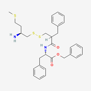 molecular formula C31H38N2O3S3 B1678842 benzyl (2S)-2-[[2-[[[(2S)-2-amino-4-methylsulfanylbutyl]disulfanyl]methyl]-3-phenylpropanoyl]amino]-3-phenylpropanoate CAS No. 135949-60-9